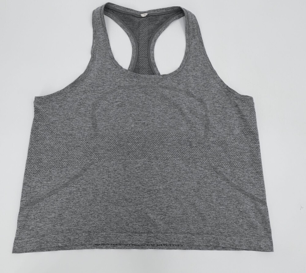 Lululemon Tank Top Womens 18 Gray Sleeveless Racerback Cropped Athletic Yoga